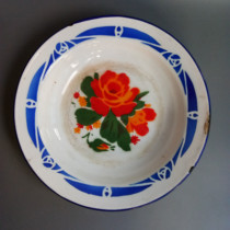 26cm 78 78 Decades of Harvest Bumper Old Enamel Plate Old Iron Sheet Deep Pan