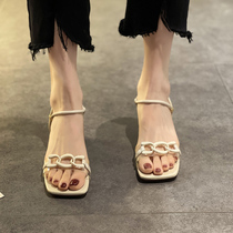 Overseas small crowdladies sandals womens 2021 Summer new line with little fairy wind with Roman shoes