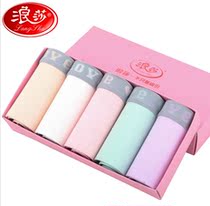 Lady Sinas underwear 5 boxes of boxed pure cotton triangular trousers lace sidepants female students in the middle waist full cotton breathable