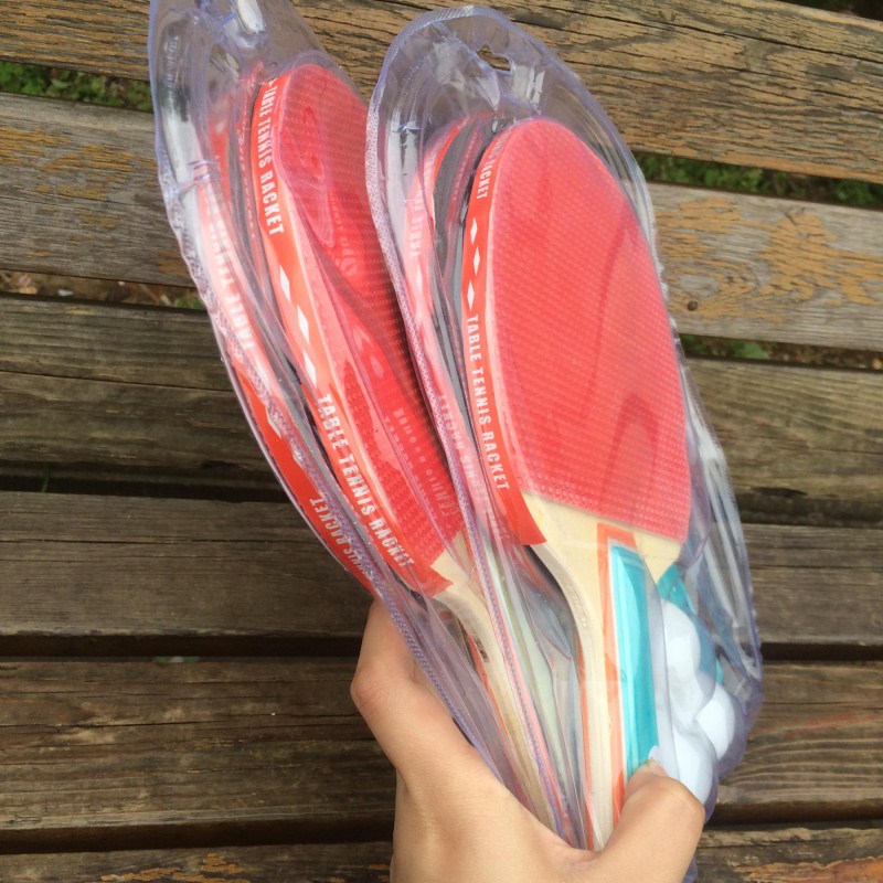 Table tennis racket Shangmei 2 star double racket 2 beginner table tennis rackets finished racket horizontal and vertical racket to send 3 balls