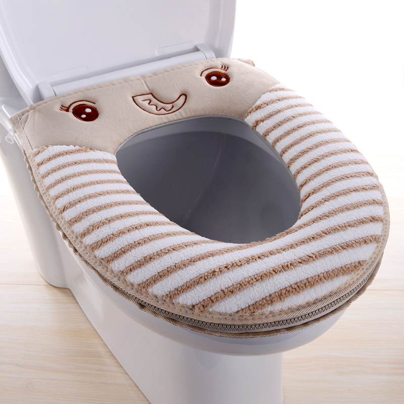 Toilet antibacterial thick cushion thin section summer cover four seasons pregnant women four seasons toilet ring waterproof zipper type universal