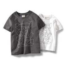 Chu Tian childrens clothing 2021 summer boys short sleeve T-shirt cotton middle-aged childrens body shirt