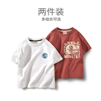 Boy short sleeve T-shirt pure cotton CUHK Scout 2022 Summer new Child Boy neutral loose shoulders CUHK Scout
