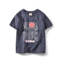 Chu Tian childrens clothing 2021 summer new boy short sleeve T-shirt cotton middle-aged childrens body shirt half sleeve loose