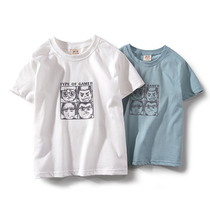 Chu Tian childrens clothing 2021 summer new boy short sleeve T-shirt cotton middle and big childrens body shirt half sleeve loose