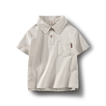 Early childrens clothing 2022 Summer new boy short sleeve T-shirt cotton big child turned polo shirt student
