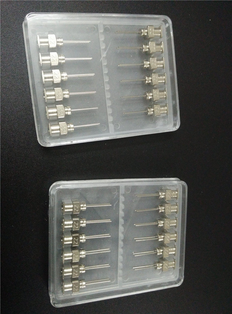 包邮精密点胶工具针咀双管针咀管长13mm双针头不锈钢点胶双管头