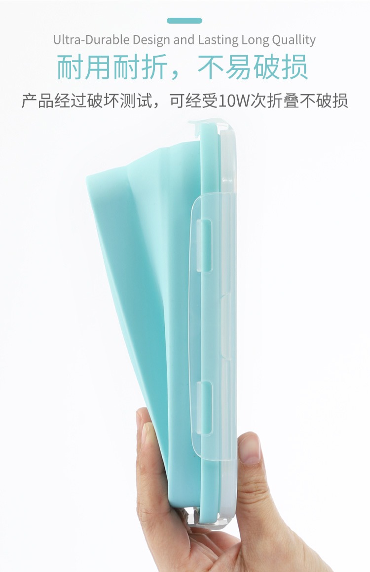 Silicone gấp hộp ăn trưa Du lịch di động hộp ăn trưa lò vi sóng silicone niêm phong gấp giòn - Hộp cơm điện sưởi ấm hộp cơm xiaomi