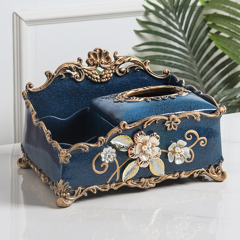 Tissue box living room light luxury style multi-function remote control coffee table sundries storage box home high-end simple removable toilet paper box