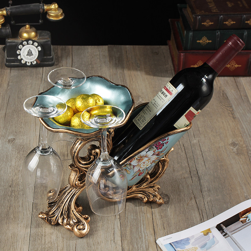Eurostyle Red Wine Rack Swing Parlor Wine Cabinet Xuanguan Adornment High-Foot Red Wine Glass Shelf Creative Versatile Wine Bottle Rack