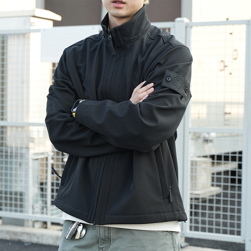 Zonjvnn Three-Proof Soft Shell Fleece Jacket Autumn and Winter Outdoor Windproof, Waterproof, Anti-Fouling and Breathable Jacket