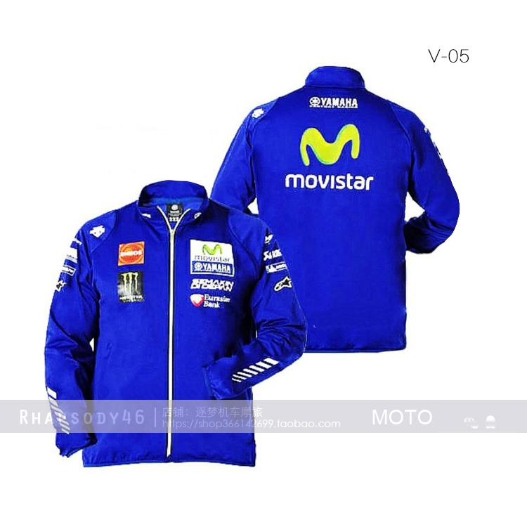 Xe máy Jersey áo gió Rossi 46moto gp in đua xe hiệp sĩ thể thao áo gió nam giản dị áo khoác nam mỏng nhẹ