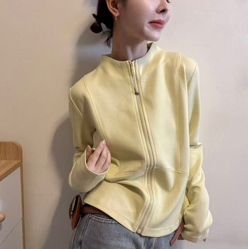 2026 Spring New Korean Style Loose Slimming Stand Collar Spring New Women's Slim Zipper Jacket Top