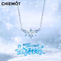 Snowflake Necklace Woman 2022 New Pure Silver Small Crowd Design Sensation Advanced Lock Bone Chain Birthday Gift To Girlfriend