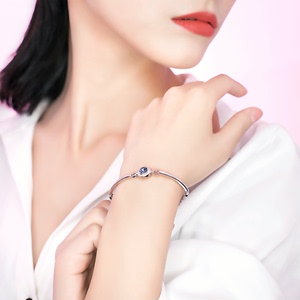 Vòng đeo tay nữ sterling bạc đơn giản Hàn Quốc phiên bản 925 bạc trang sức gió lạnh Sen Sở bạn gái sinh viên gửi bạn gái món quà sinh nhật