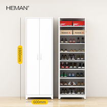 Steel multilayer shoe cabinet for open door Tin cabinet minimalist modern home containing large-capacity outdoor lockers