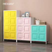 Color Containing Cabinet Small Cabinet Lockers Lockers Cabinet Home Living Room Toy Clothes Finishing Cabinet Multilayer Steel Cabinet