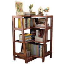 Shanghe Space solid wood corner bookcase retractable bedroom living room bedside small bookcase floor-standing wall storage rack