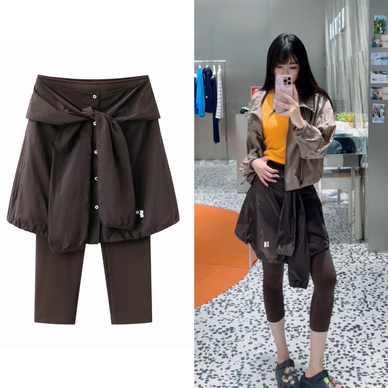 Ruijia 2026 Summer New Women's Clothing Relaxed Sporty Waistband Skirt Casual Cropped Pants Breeches Rk31303258