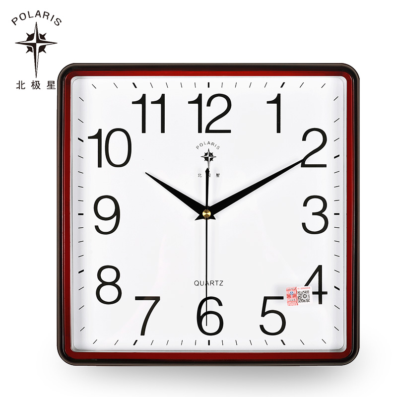 Polaris silent square clock Living room bedroom wall clock Simple European American clock Office quartz clock creative