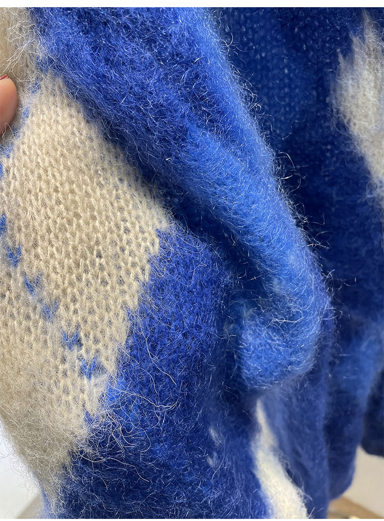 Mohair Knitted Sweater Yellow Color