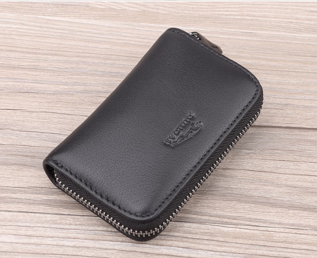 Mới Jaguar lớp da bò nam khóa túi đa chức năng ví tiền mềm mềm lớn túi chìa khóa xe phổ thông móc khóa ví mini