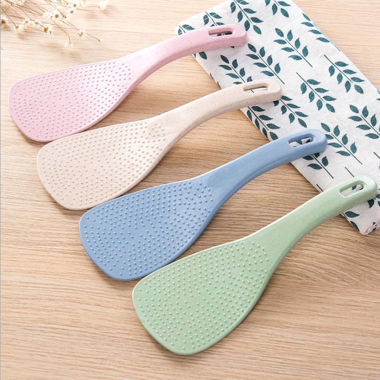 Wheat straw without stick meal spoon kitchen household electricity pot spoon thicken plastic rice shovel rice spoon