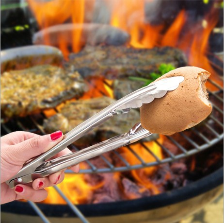 Home Stainless Steel Barbecue Clip Bread Clip Steamed Buns Nip Vegetable Home Outdoor Restaurant Food Clip Thermal Insulation Anti Burn Clips