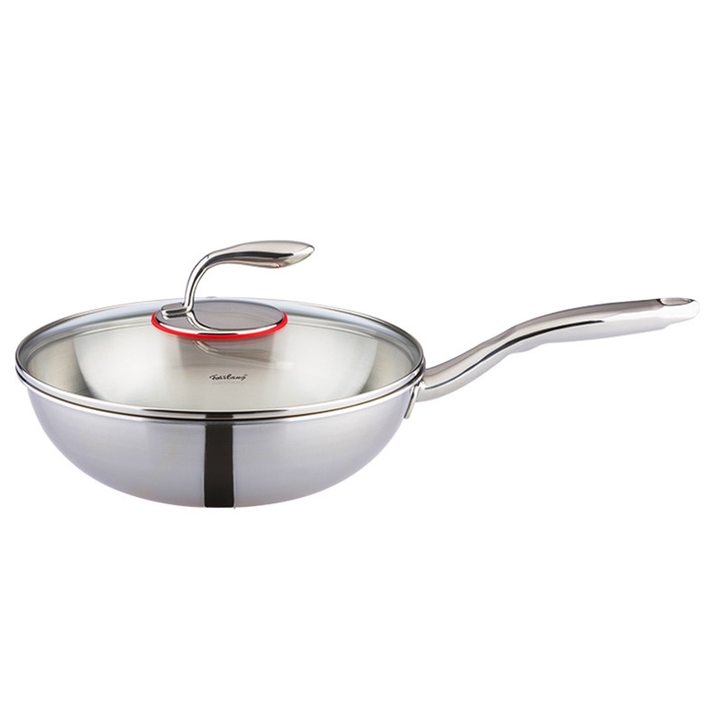 Fosslang Friesland Dolphin 18 10 stainless steel frying pan cooking uncoated non-stick pan 30 32 no pick stove