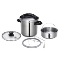 German brand 304 stainless steel pressure cooker high-pressure pan quick and quick pressure home safety 5 5 liters 20cm induction cookers