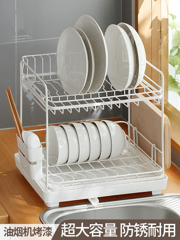 Anti-rust bowl rack sink drain rack dishwashing pool cutlery dish rack Bowl Chopstick Rack Kitchen Shelve with telescopic narrow