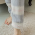 Mùa thu và mùa đông size lớn dễ thương ngọt ngào Shu cotton công chúa pyjama quần lỏng quần nhà nhà quần nhung san hô quần jean nam Quần tây