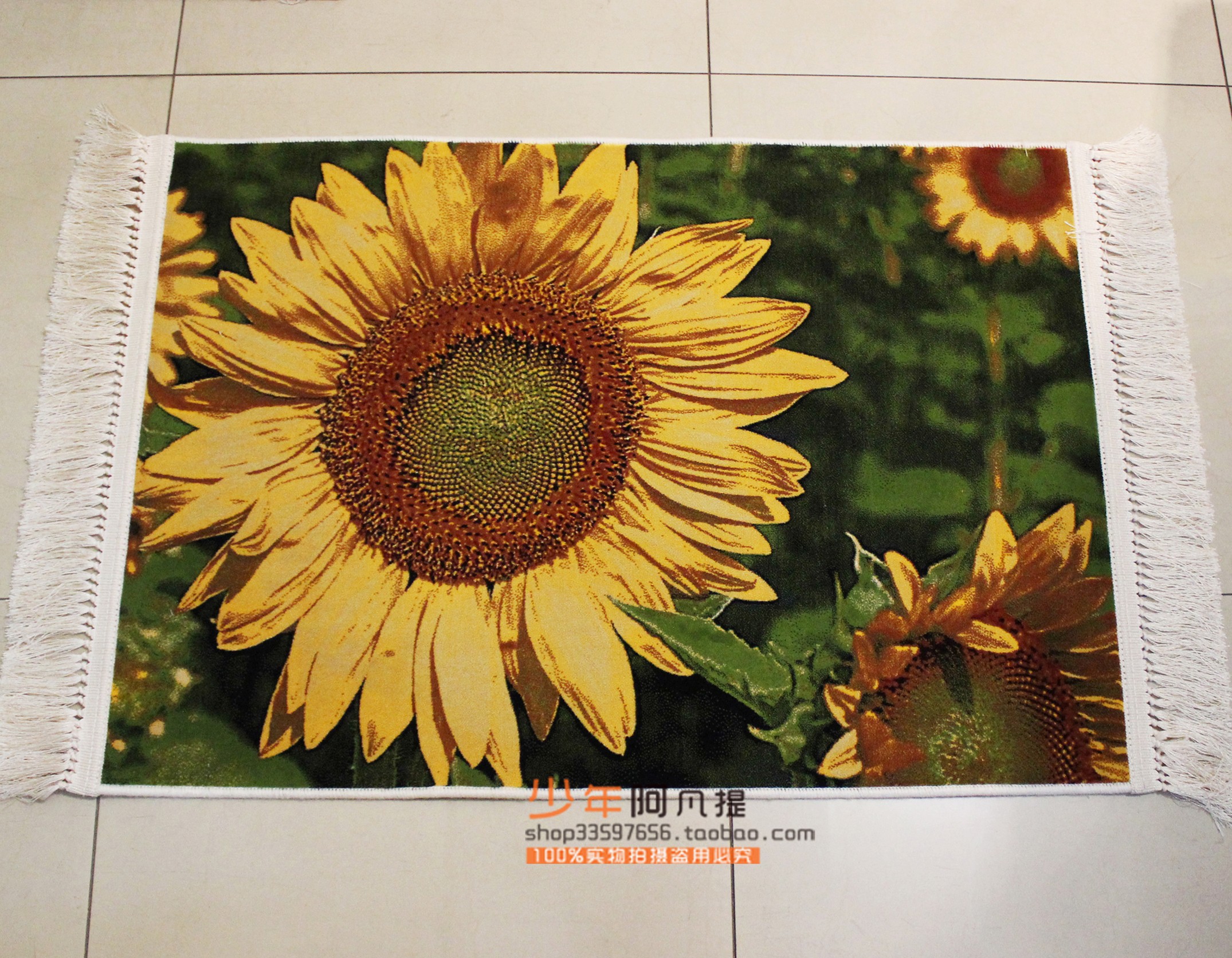 Xinjiang Tapestry Decoration Painting Advanced Sunflower Flowers Living Room Wall Blanket Wall-mounted Wall Painting Background Cloth Nordic Style Fields