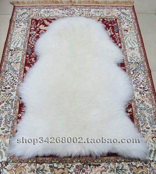 Xinjiang Whole Zhang Pure Wool Goat Leather Blanket Mat Floating Window Cushion Sofa Cushion Chair Cushion Bed Side Blanket Warm