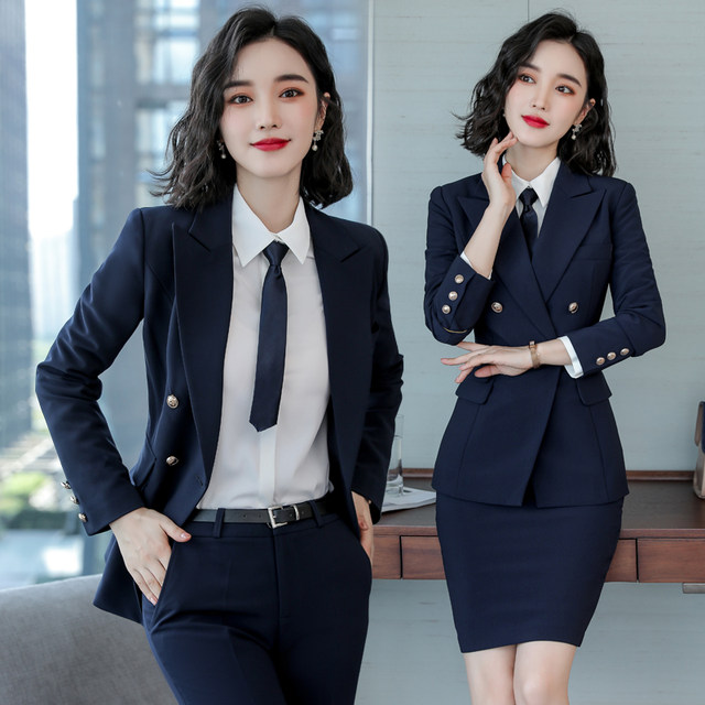 High-end professional suit women's suit autumn and winter temperament lobby manager business formal wear high-end sales department work clothes