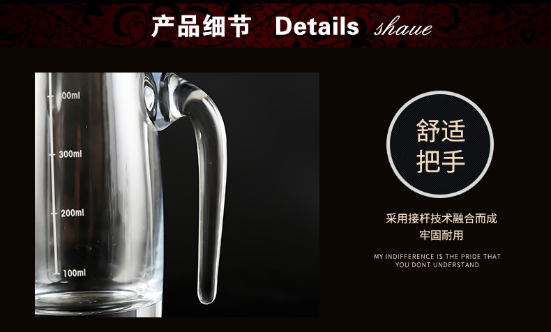 Rượu gia dụng rượu mát rượu decanter jug ​​nồi jug cup không có chì pha lê glass wine với quy mô