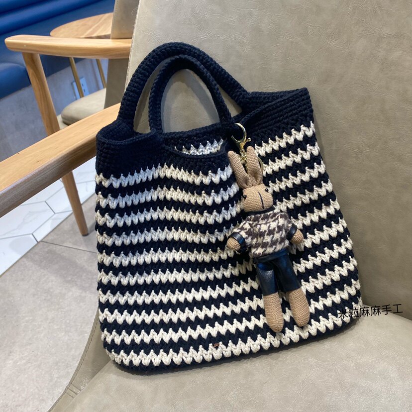 Плетеный волнистый крючок для вязания ручной работы, барсетка, сумка, набор материалов, DIY, подарок на день рождения 