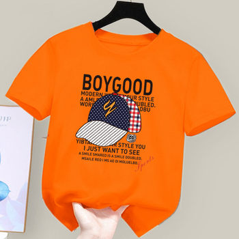 Children's t-shirts, boys' middle and large children's trendy bottoming tops