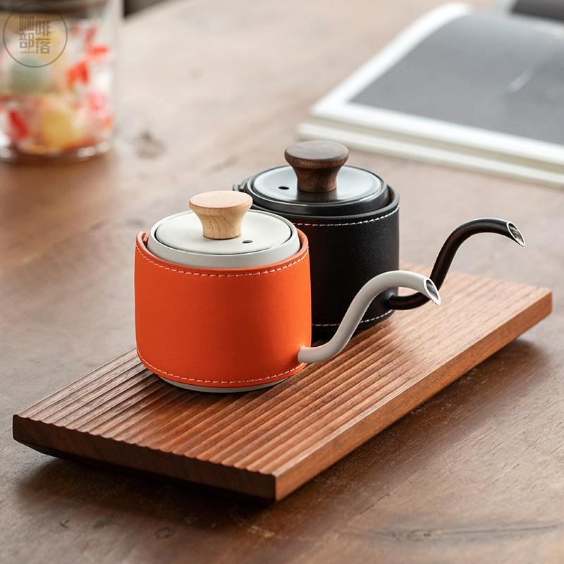 Imperial Zhen Dian Handleless Mini Q Pot Hanging Ear Hand Brew Coffee Pot Portable Side Handle Pot 304 Stainless Steel Filter Teapot