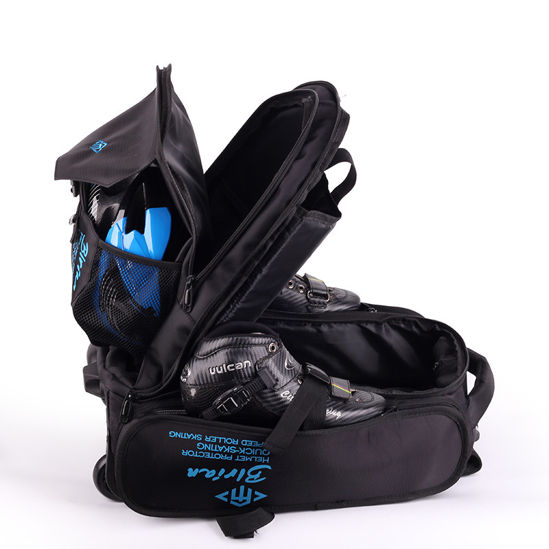 Dazzling trolley bag speed skating shoe bag shoulder bag adult men and women skates leave skates racing shoes roller skates bag backpack