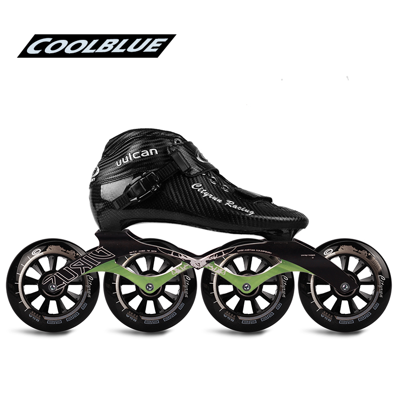 Hyun Lan CT speed skating shoes racing shoes Adult men's professional big wheel skating shoes Carbon fiber inline roller skates