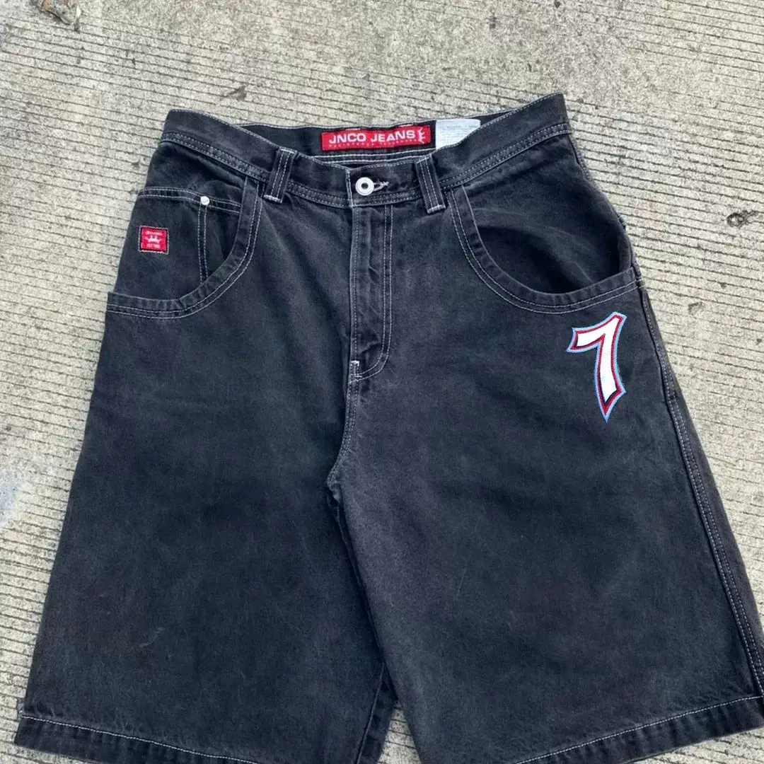 JNCO SHORTS Y2K ХАРАДЖУКУ Хип-хоп Lucky Dice граффити принт