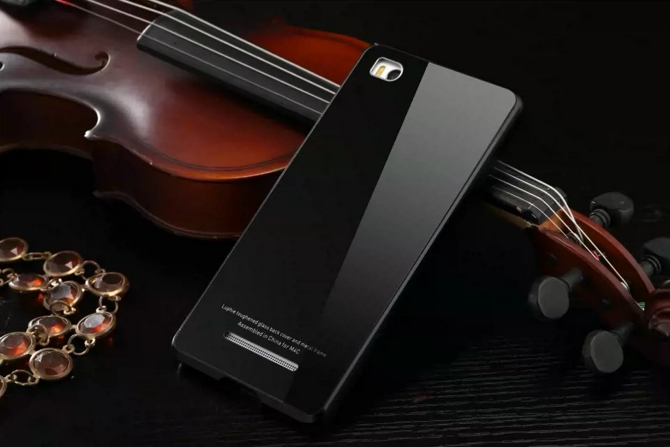Luphie Aircraft Aluminum Metal Frame 9H Tempered Glass Back Cover Case for Xiaomi Mi 4C