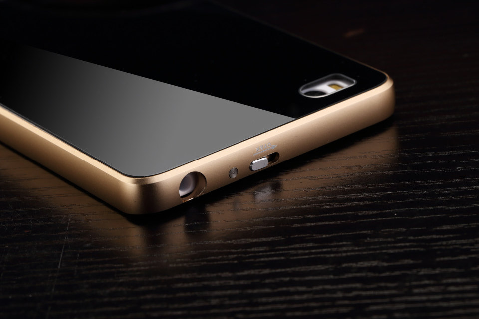 Luphie Aircraft Aluminum Metal Frame 9H Tempered Glass Back Cover Case for Xiaomi Mi 4C