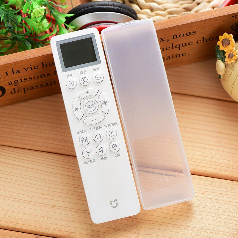 Suitable for Xiaomi Smart Voice Air Conditioning Remote Control Cover Silicone Transparent Dustproof Water Size 16 5cm*4 5cm
