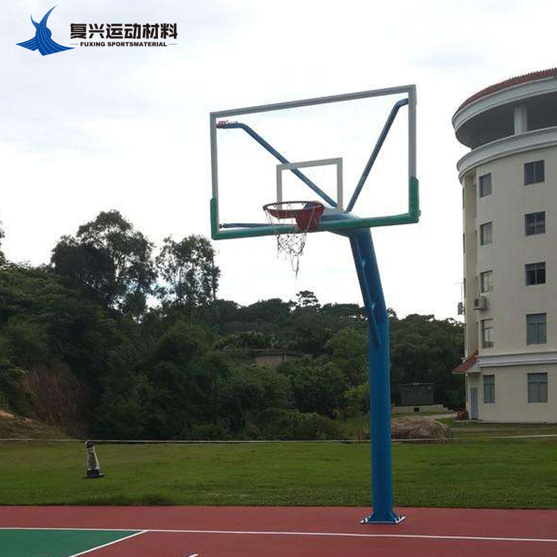 Basketball Court Outdoor Sports Fixed Ground Basket Ball Rack Standard Basket rack Adult outdoor tempered glass rebounds