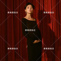 Pregnant Woman Photos Clothing Sexy Art Pregnancy Writing Real Movie House Photographic Clothing Retro Black Mannequin Dress