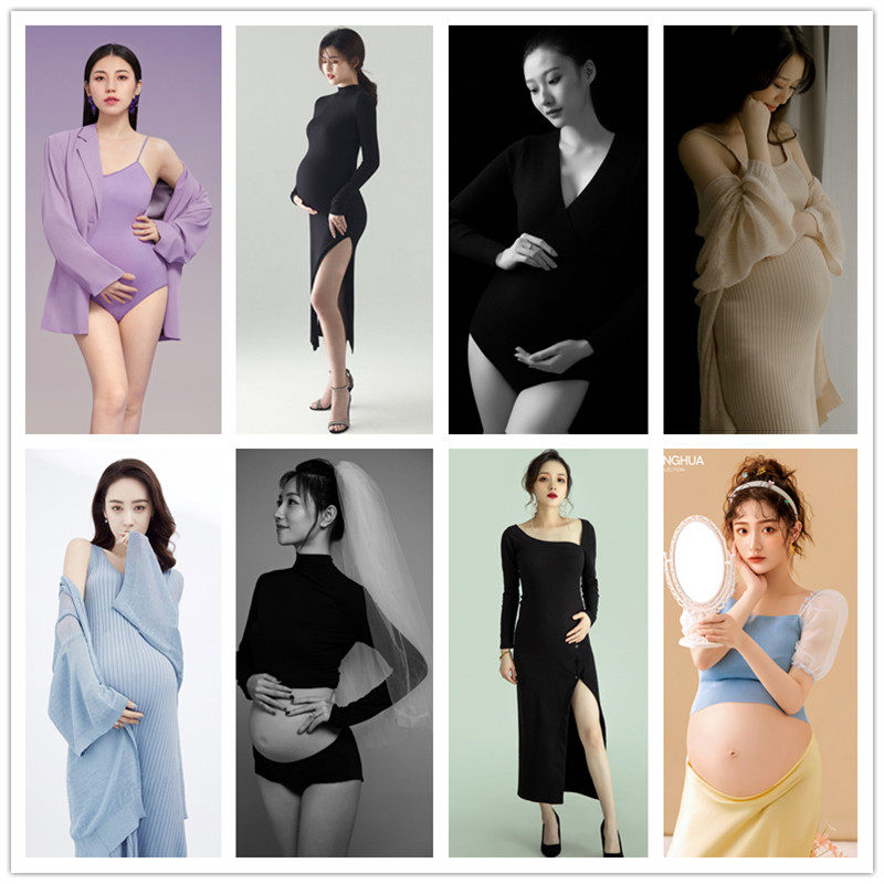 New maternity photo photo clothing photo studio aesthetic slim maternity clothes photographic clothes pregnant mother knitted photo clothes