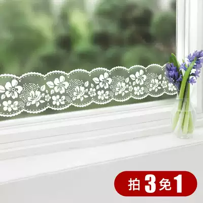 Household window glass decoration waist line film European and Korean living room kitchen push-pull sliding door anti-collision self-adhesive paper painting