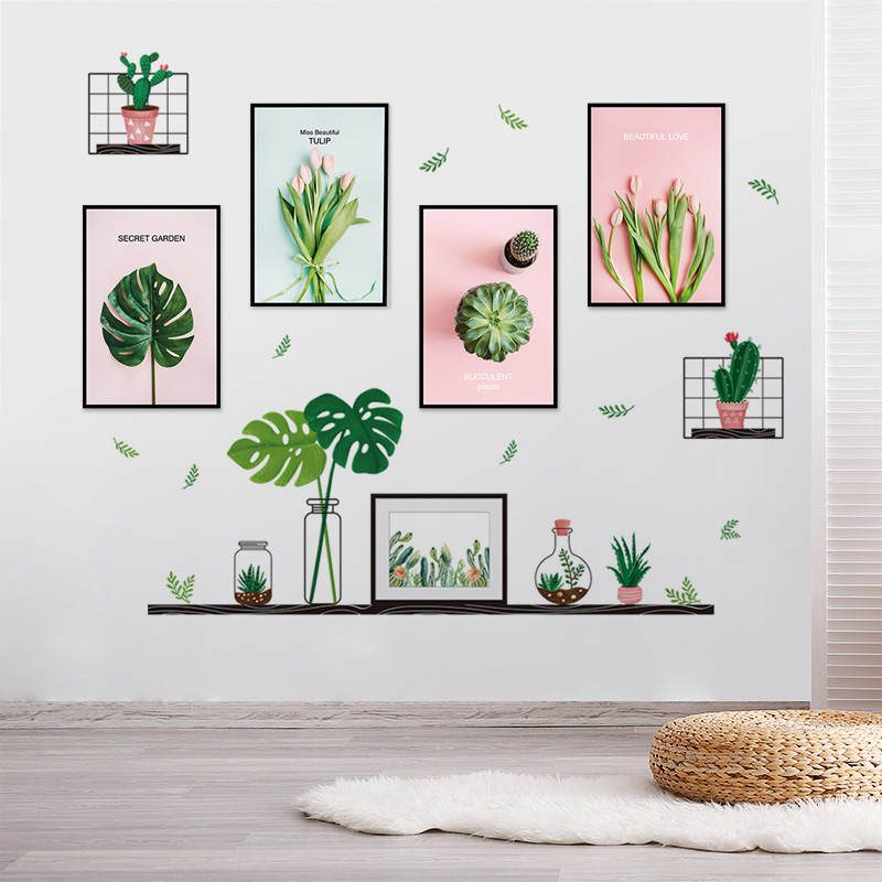 Nordic ins chandelier sticker living room sofa background wall bedroom decoration warm wall sticker wallpaper wallpaper self-adhesive